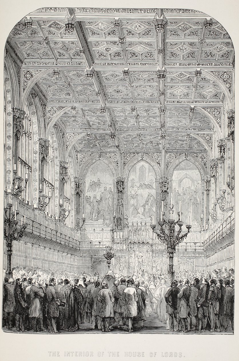 Interior da Câmara dos Lordes de English School