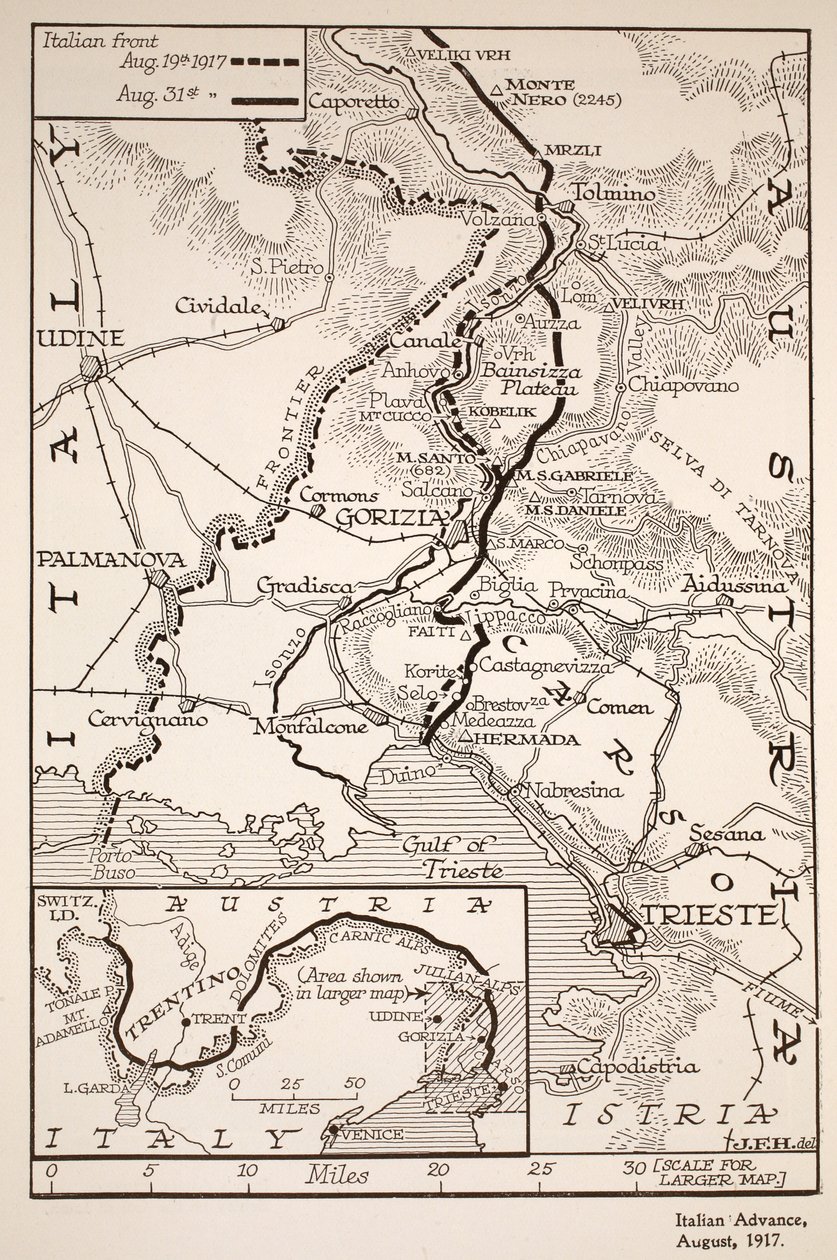 Avanço italiano, agosto de 1917 de English School