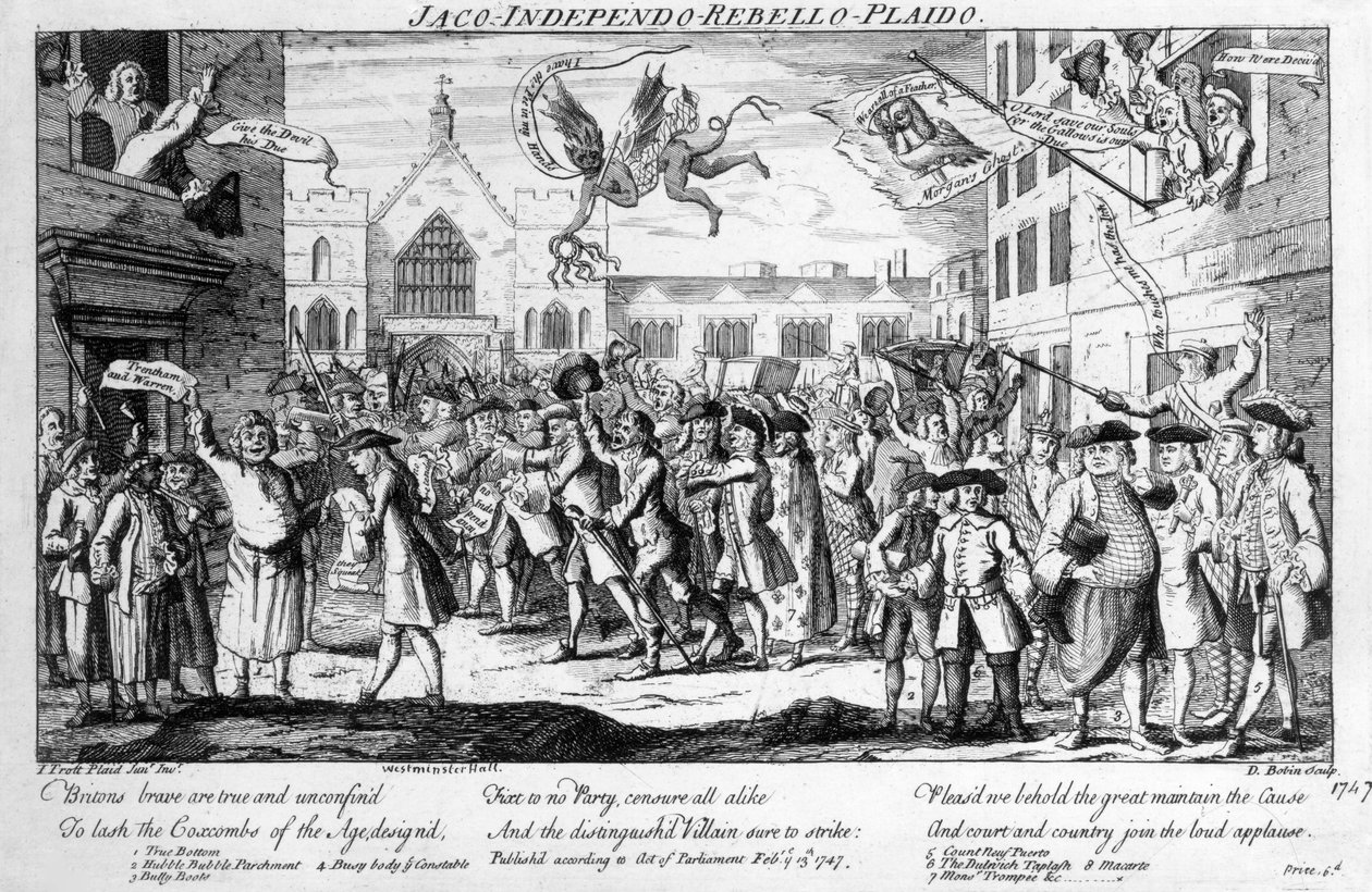 Jaco-Independo-Rebello-Plaido, depois de Henry Fielding, 1747 de English School