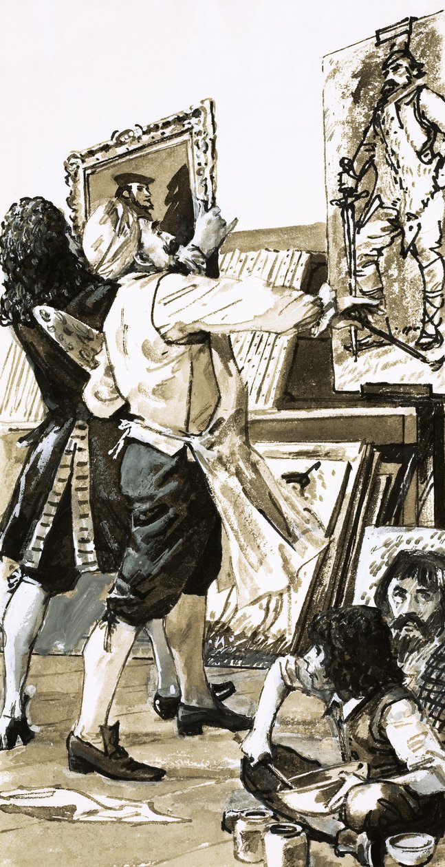 Pintura de Jacobus de Wet na Casa Holyrod de English School