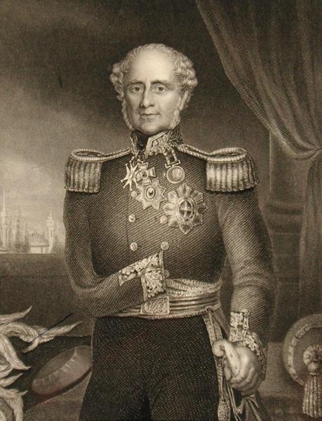 James Henry Somerset Fitzroy (1788-1855) 1º Barão Raglan (gravura) de English School