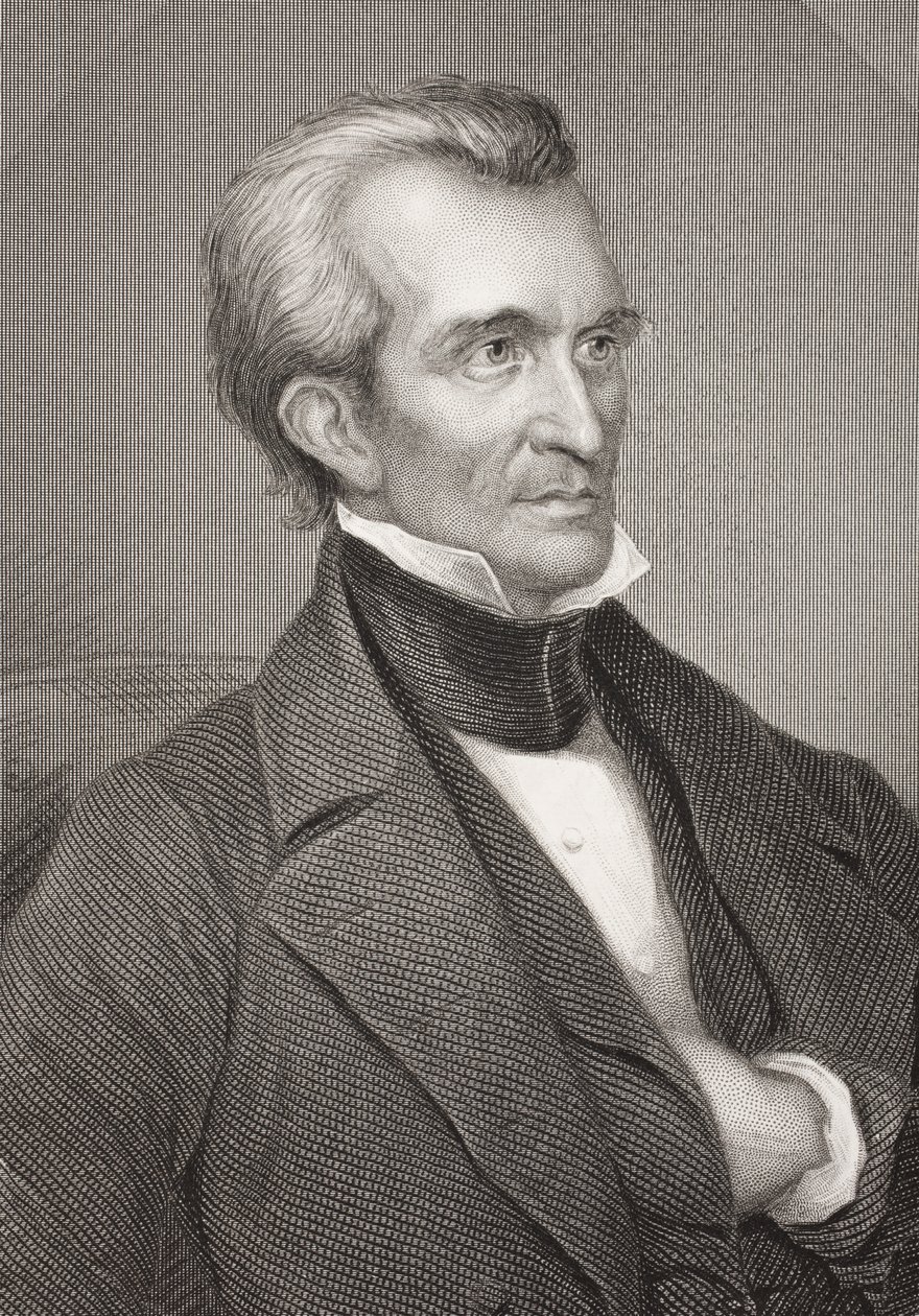 James Knox Polk, da &39;Galeria de Retratos Históricos&39;, publicado em 1880 de English School