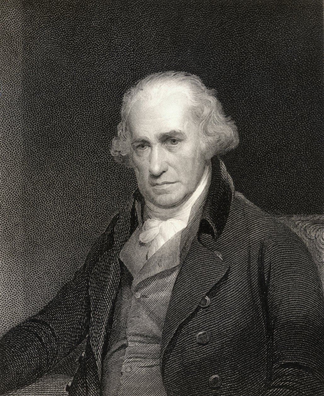 James Watt (1736-1819) da Gallery of Portraits, publicado em 1833 de English School