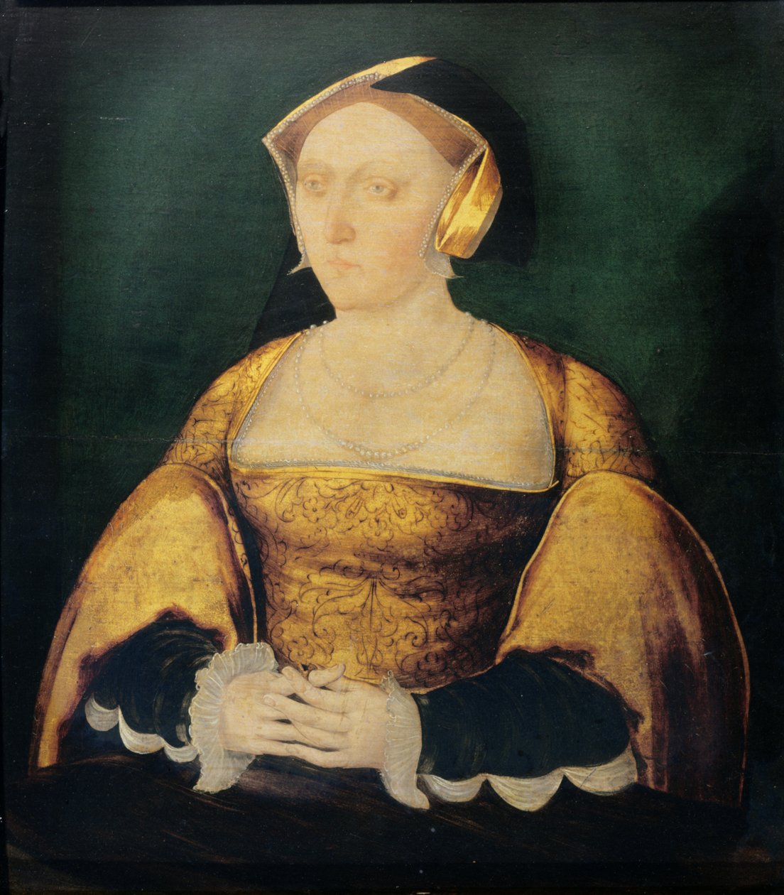 Jane Seymour (1508/9-1537) c.1536 (óleo no painel) de English School
