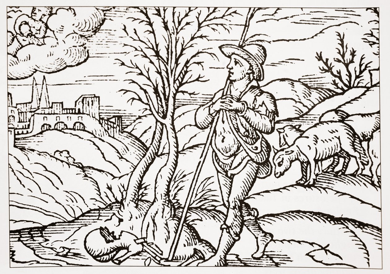 Janeiro, de Spensers The Shepherds Calendar, 1579 de English School