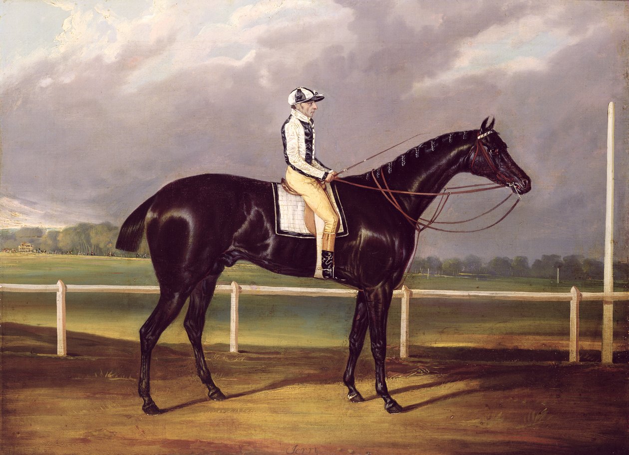 Jerry, Vencedor do St. Leger em 1824 (óleo sobre tela) de English School