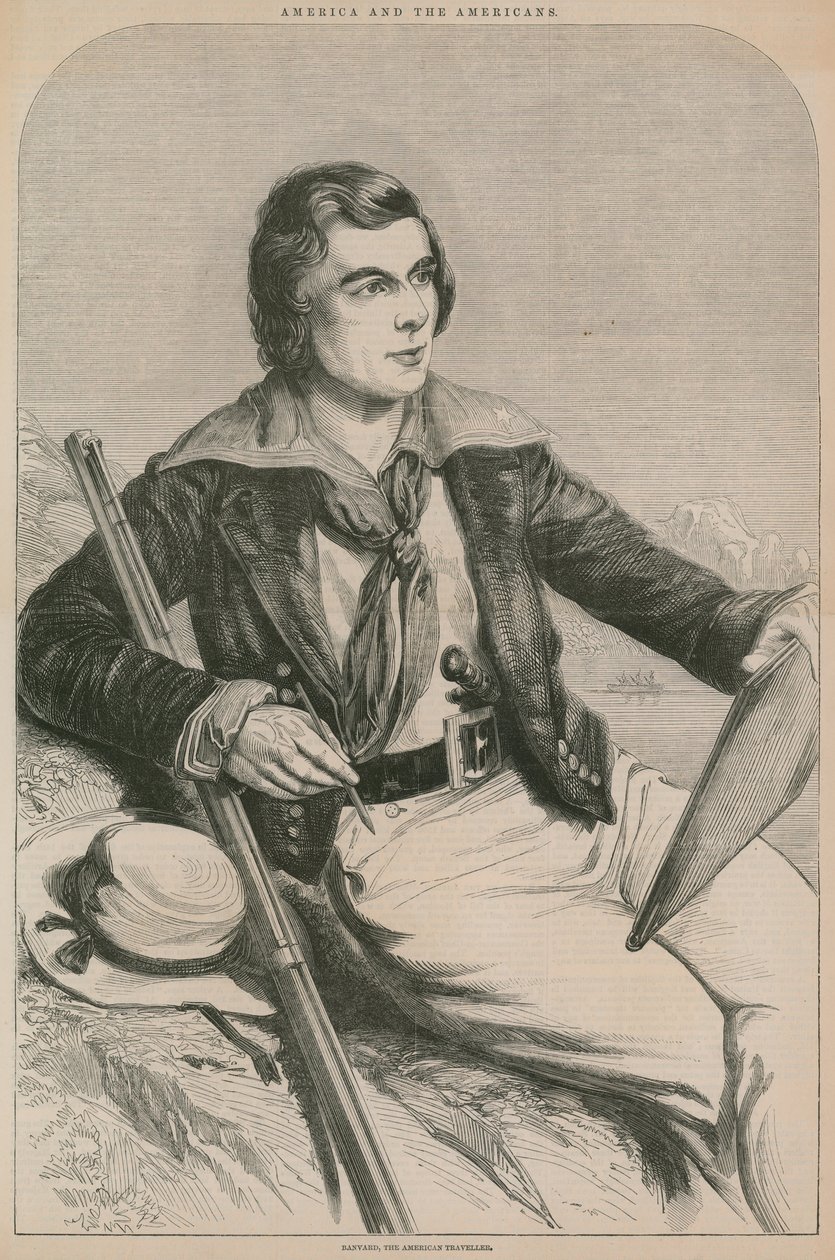 John Banvard, o viajante americano (gravura) de English School
