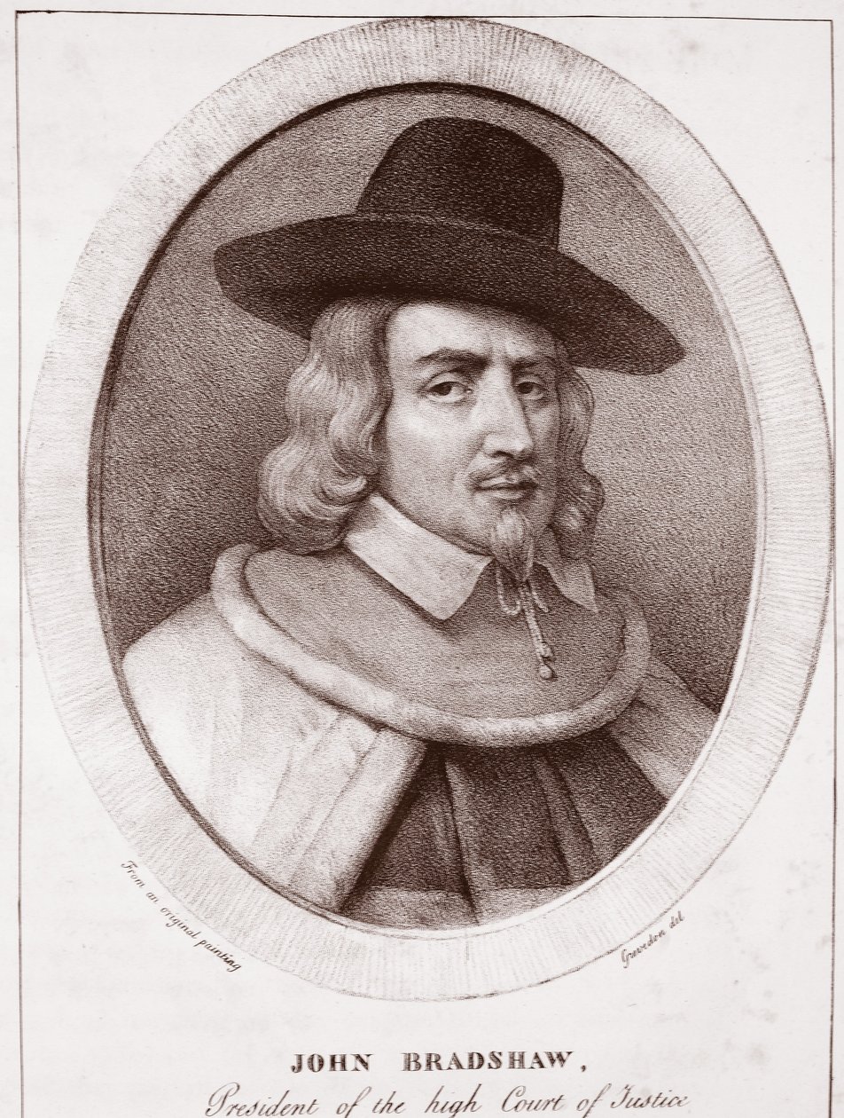 John Bradshaw, atribuído a Gravedon, gravado por de Langlume de English School