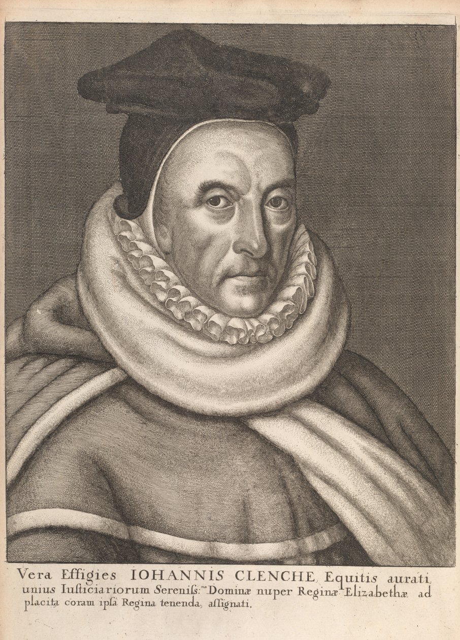 John Clenche, de Memoriais Históricos das Leis Inglesas, de William Dugdale, Londres, 1666 de English School