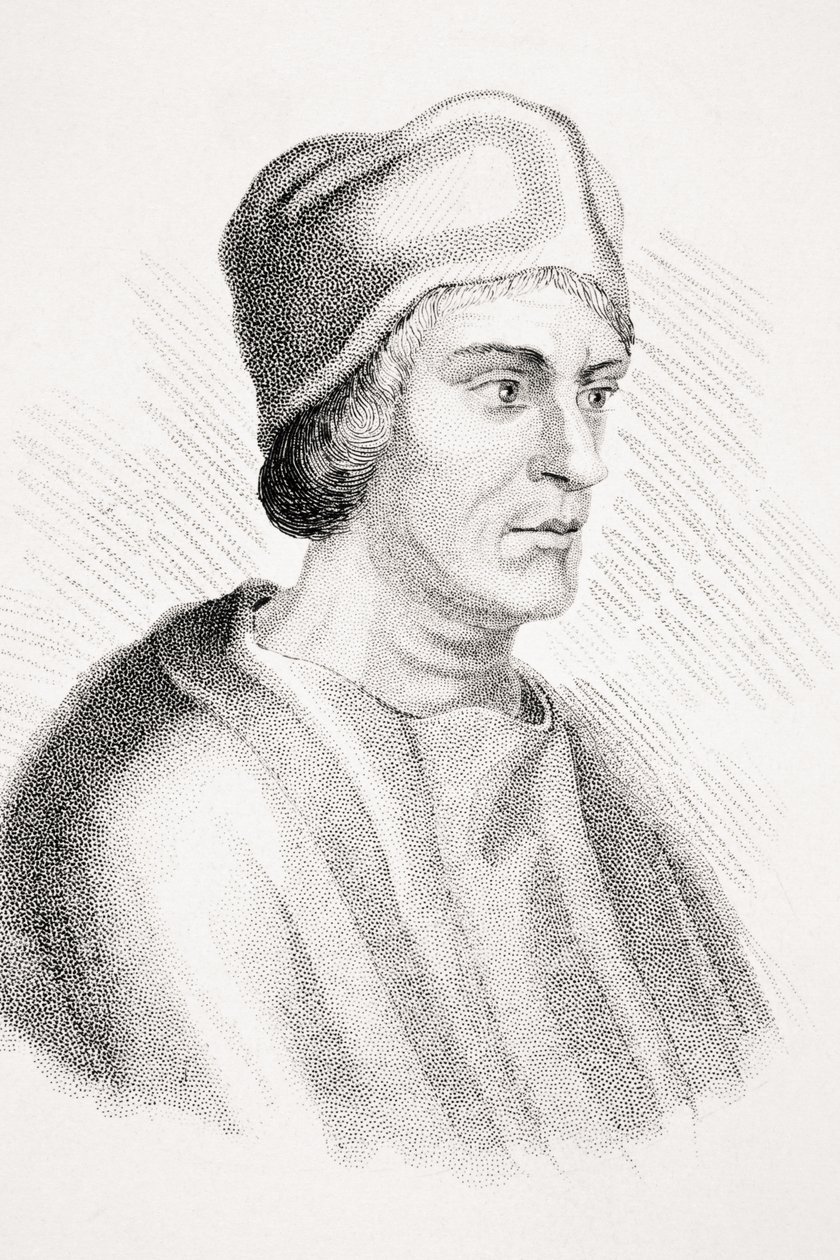 John Colet, ilustração de "Old England&39;s Worthies" de Lord Brougham, publicado em 1880 (gravura) de English School