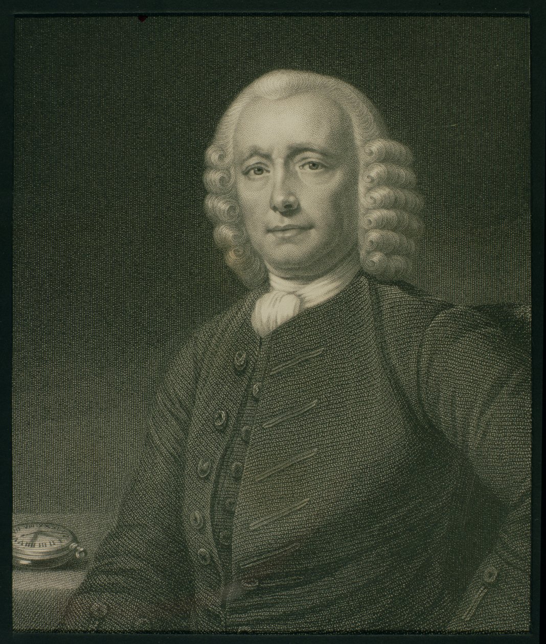 John Harrison (1693-1776) de The Gallery of Portraits, publicado em 1833 de English School