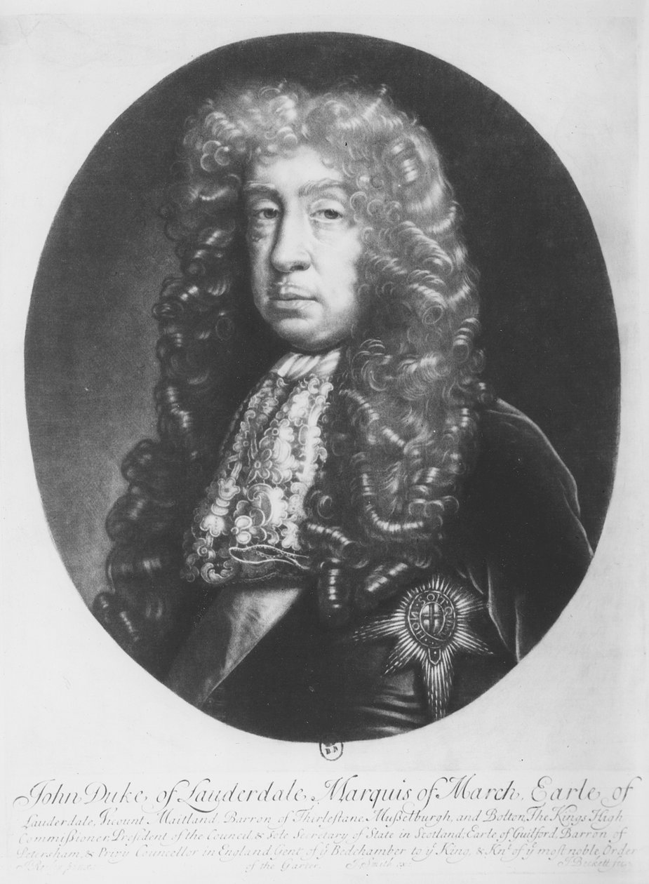 John Maitland, Duque de Lauderdale, Marquês de Março (litho) de English School