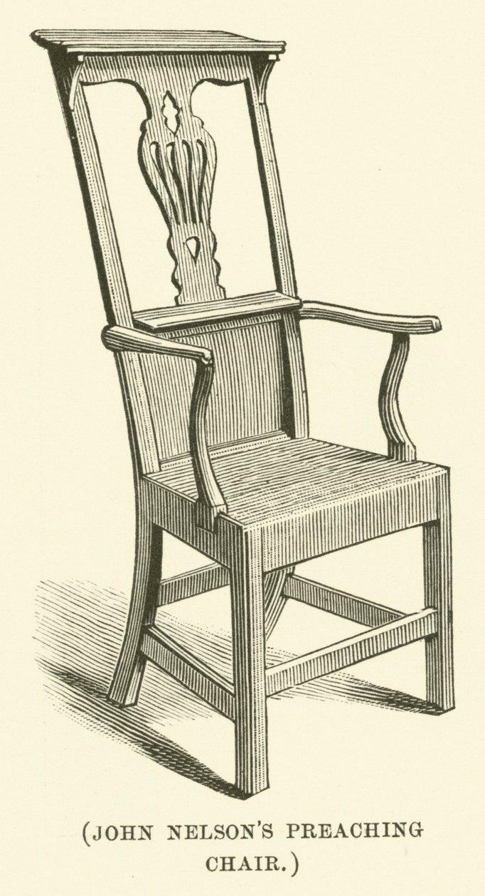 A cadeira de pregação de John Nelson (gravura) de English School