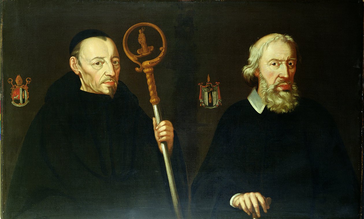 John Placid (1599-1681) e seu irmão Sir Thomas Gascoigne, 2º Baronete (c.1593-1686) (óleo sobre tela) de English School