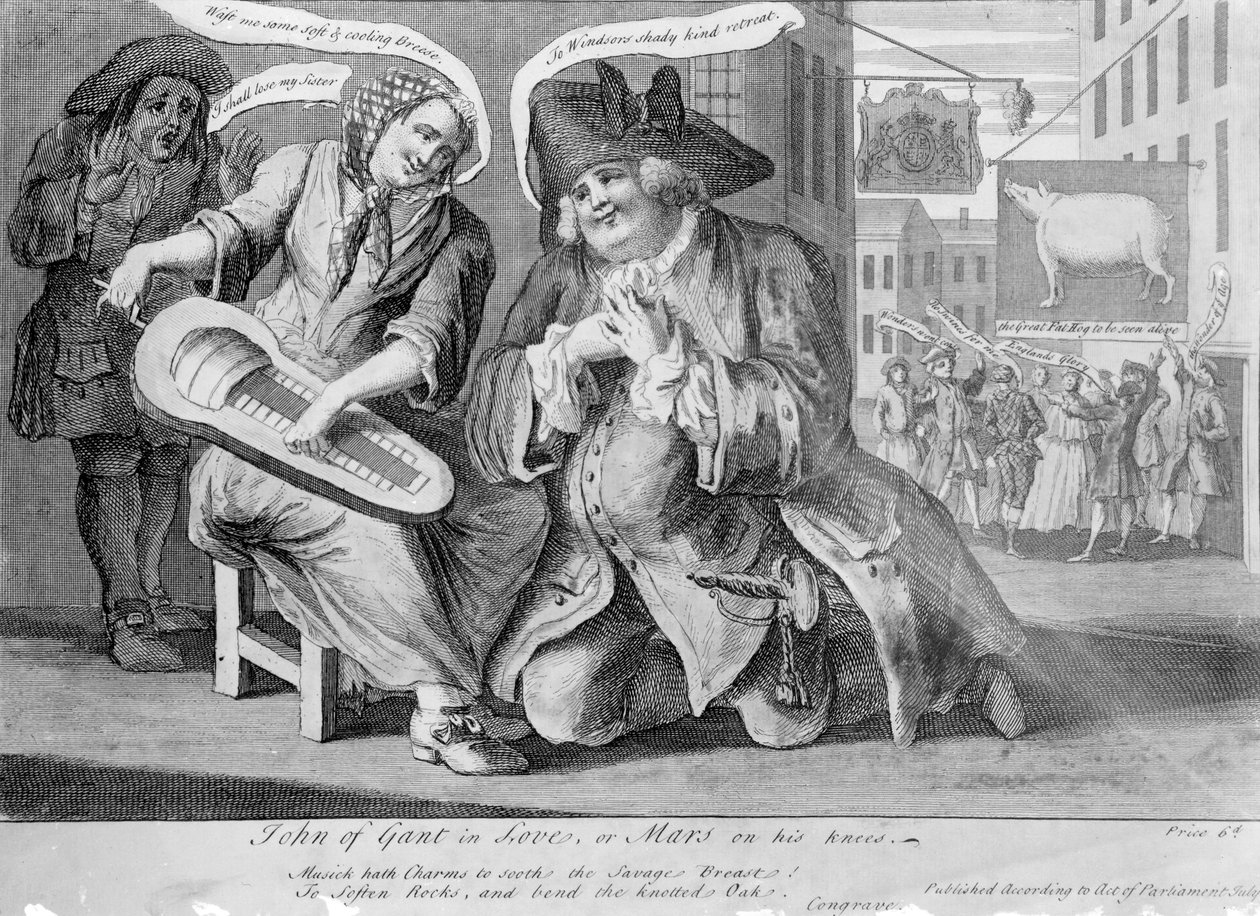 João de Gant no amor, ou Marte de joelhos, 1749 de English School