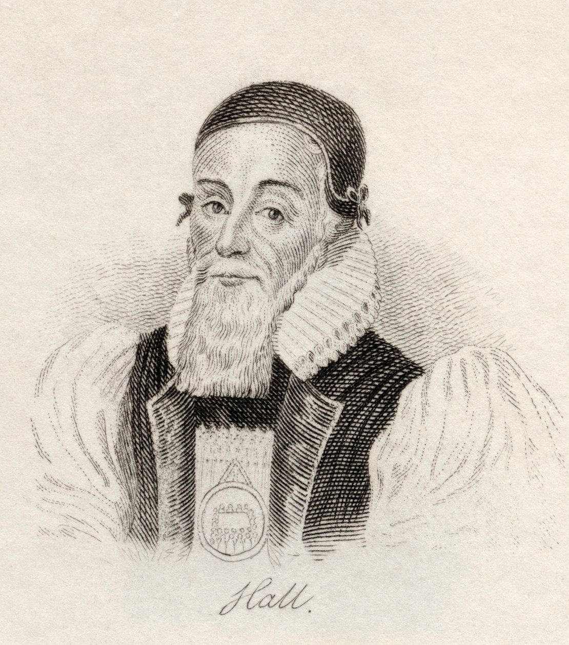 Joseph Hall, do &39;Crabb&39;s Historical Dictionary&39;, publicado em 1825 de English School