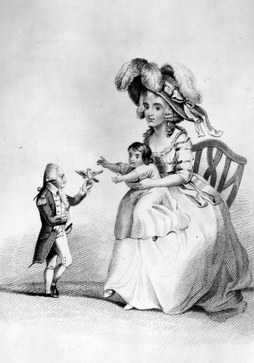 Jozef Boruwlaski, ilustração de &39;Historical and Biographical Tracts&39; de Smeeton, publicado em 1820 de English School