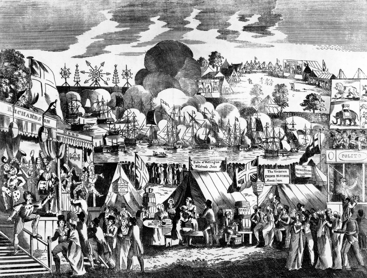 Feira do Jubileu no Hyde Park, 1814 de English School