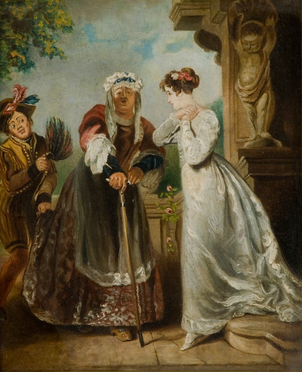 Julieta e a Enfermeira (óleo no cartão) de English School
