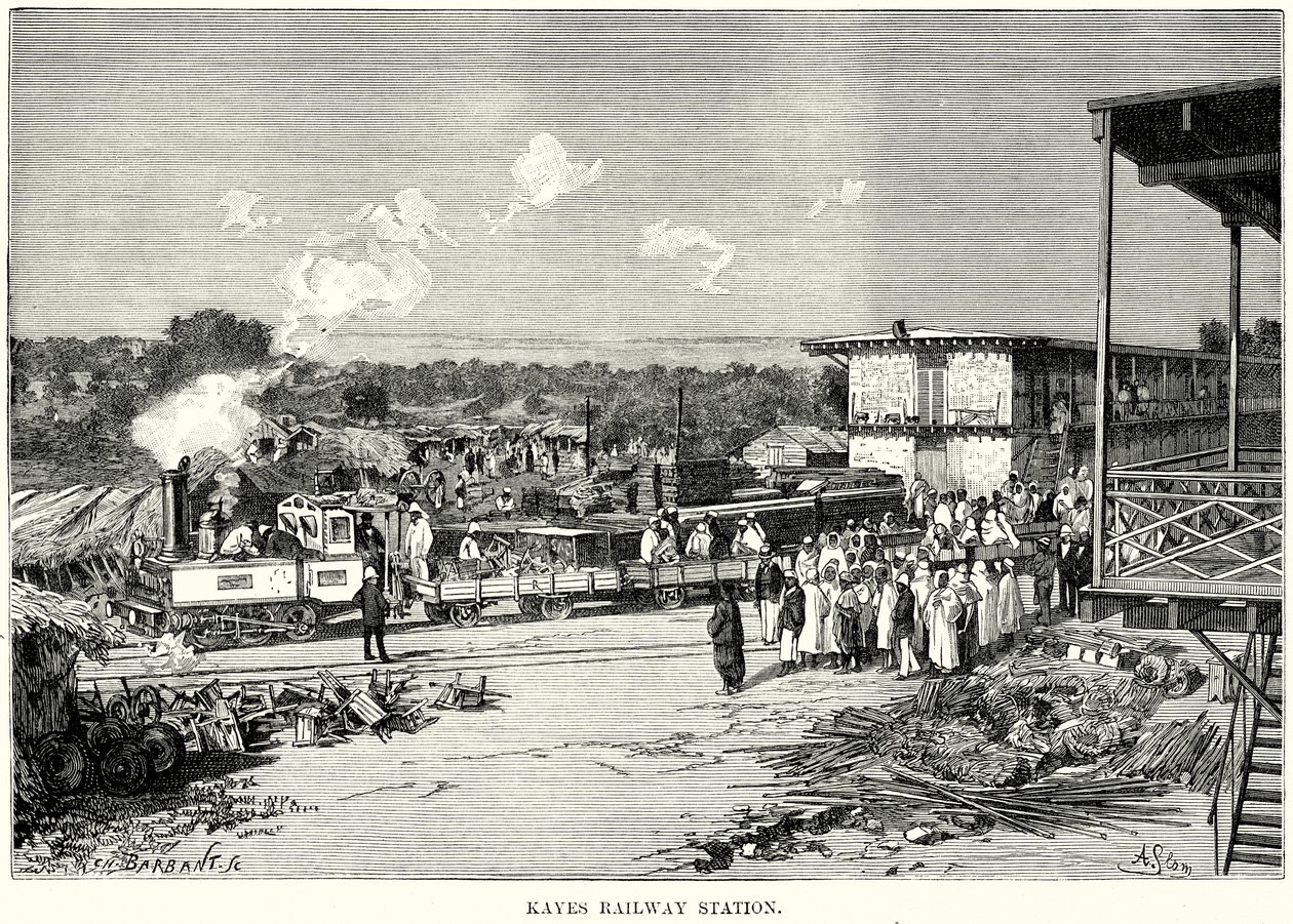 Estação de caminho de ferro de Kayes (gravura) de English School