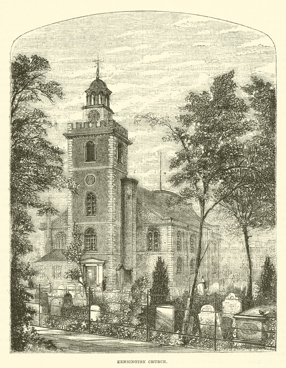 Igreja de Kensington (gravura) de English School
