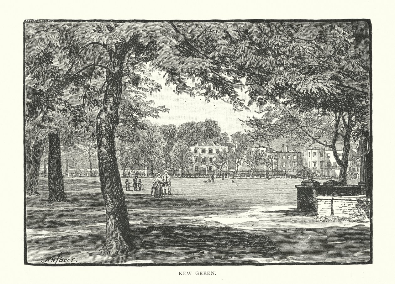 Kew Green (gravura) de English School