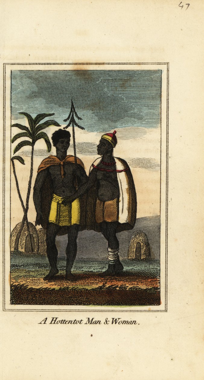 Khoikhoi homem e mulher, África do Sul de English School