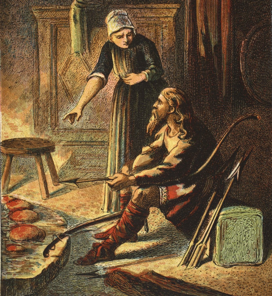 Rei Alfred e os bolos, bar. 1890 de English School