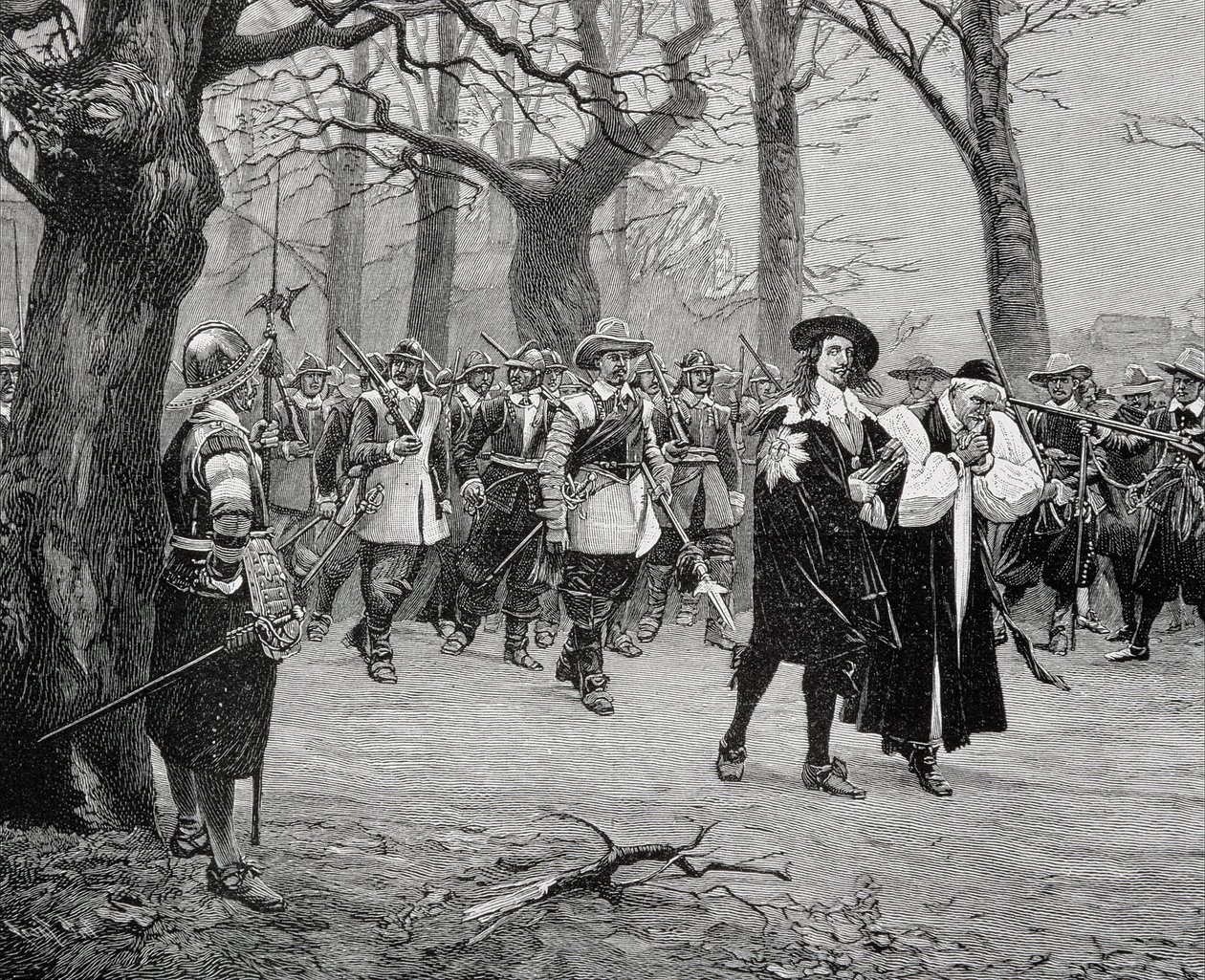 Rei Carlos I (1600-49) a caminho de sua execução de English School