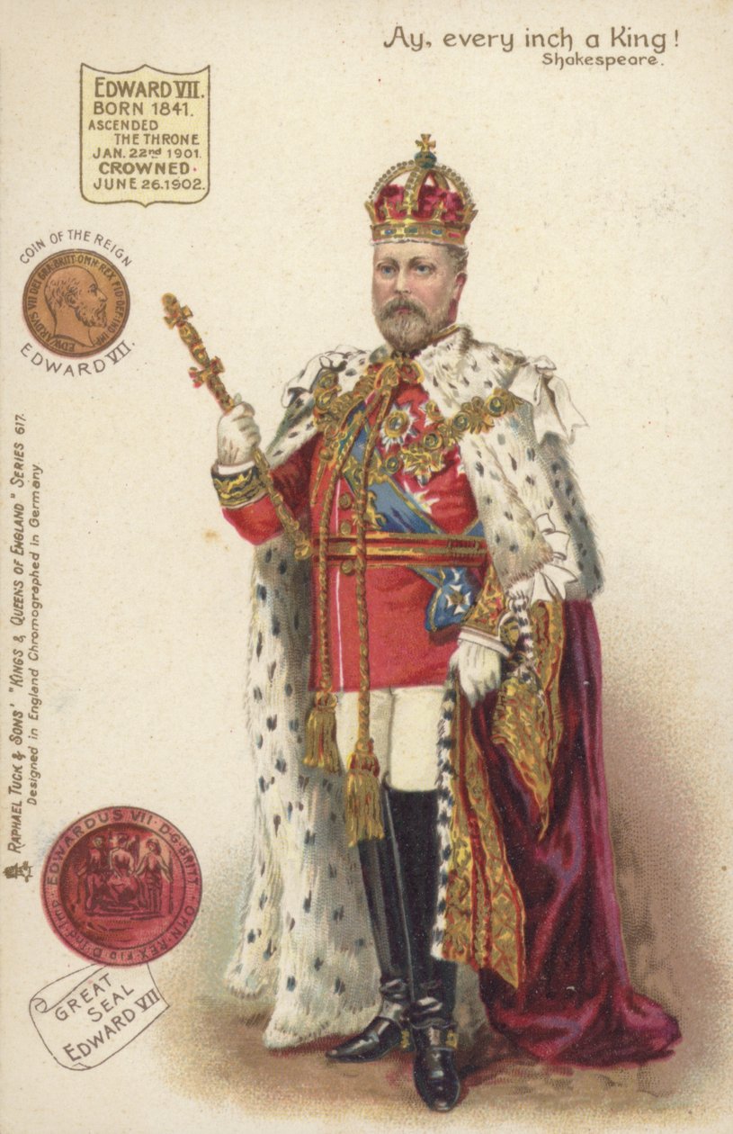 Rei Eduardo VII (litografia a cores) de English School