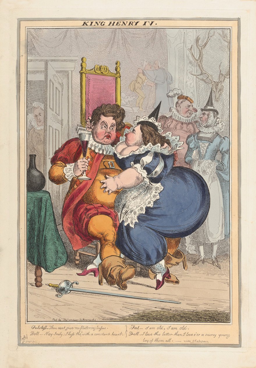 Rei Henrique IV, pub.1827 (gravura colorida à mão) de English School