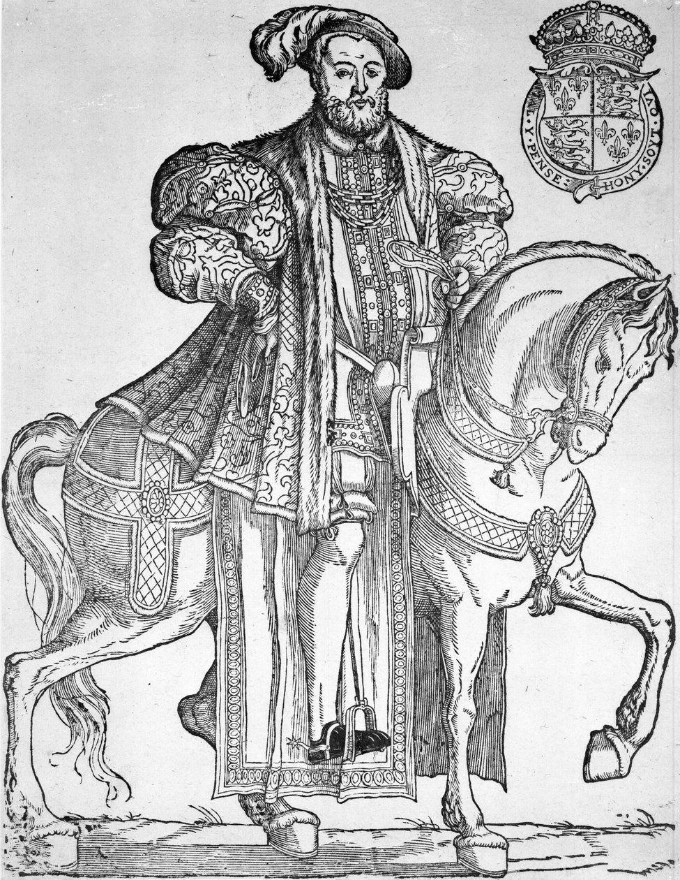 Rei Henrique VIII a cavalo de English School