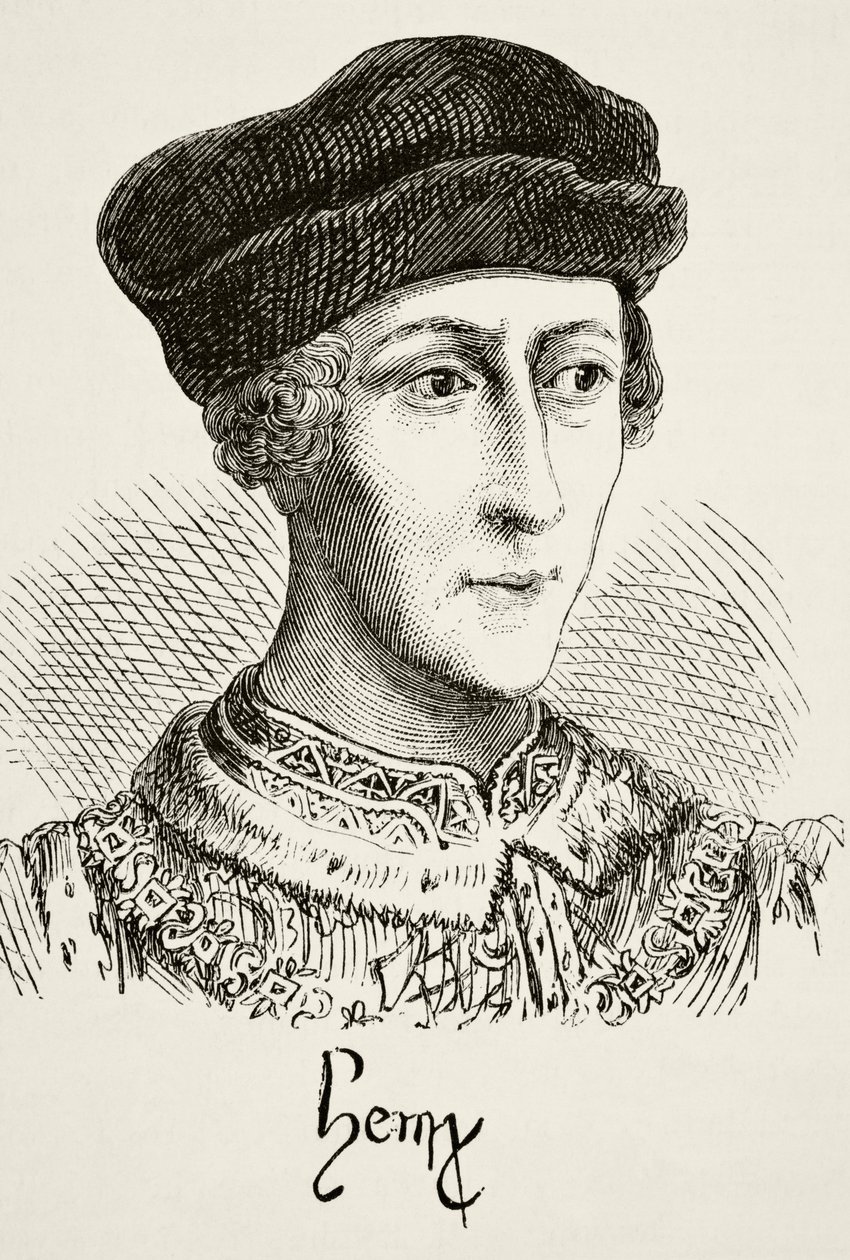 O rei Henrique VI da Inglaterra, de "A História Nacional e Doméstica da Inglaterra", de William Hickman Smith Aubrey (1858-1916) publicou Londres, c.1890 de English School