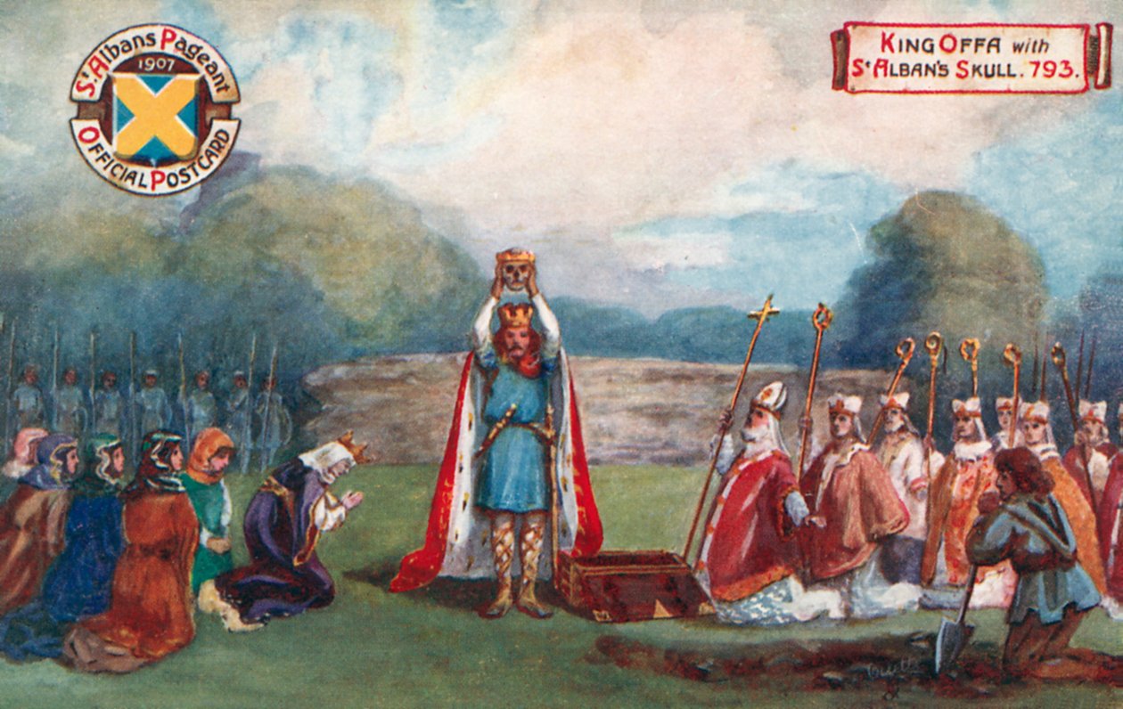 Rei Offa com a caveira de Santo Albano, 793; Concurso de Santo Albano de English School