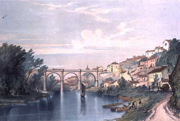 Knaresborough Viaduct, East and West Yorkshire Junction Railway, plate 38 from Rees