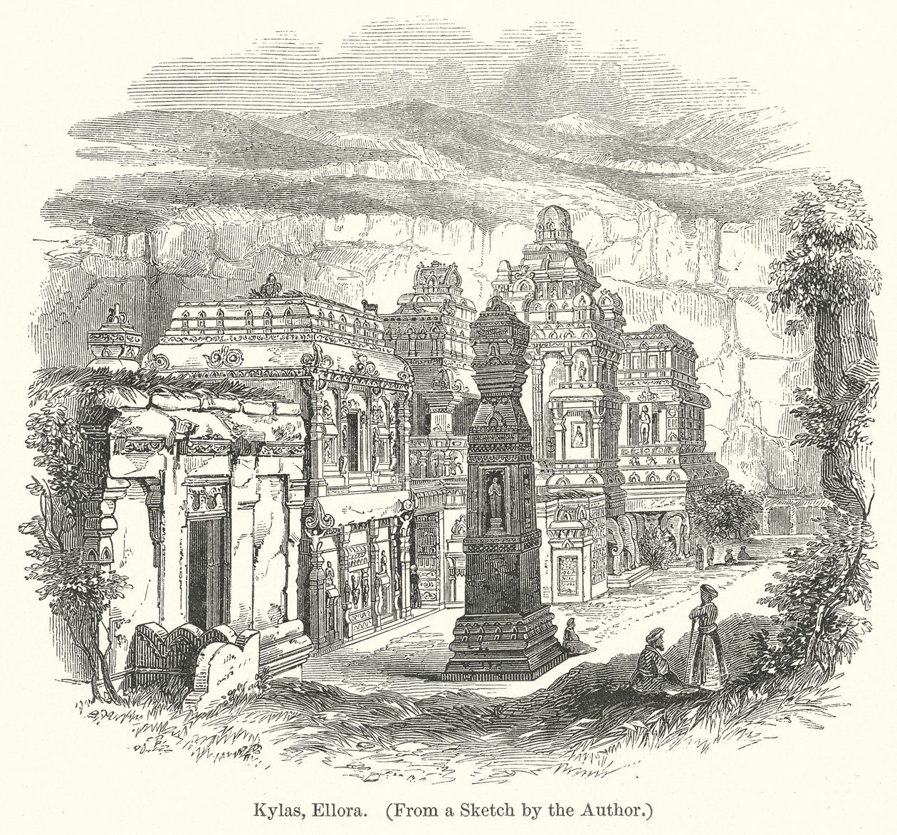 Kylas, Ellora (gravura) de English School