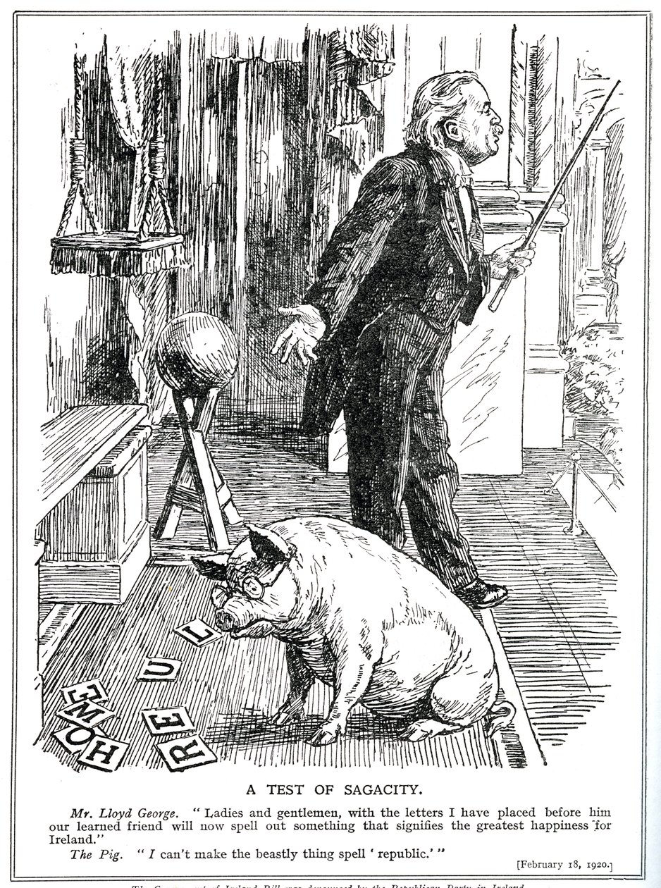 LLoyd George enfrenta a oposição ao seu governo da Irlanda Bill do Partido Republicano Irlandês. Fevereiro de 1920 de English School