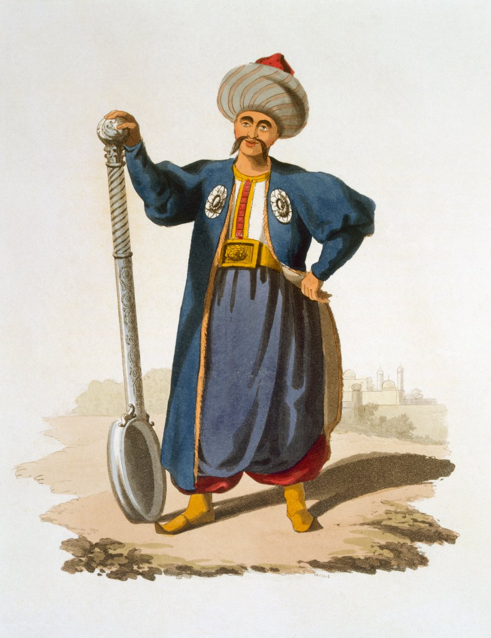 Ladder Bearer, 1818 (aquatinta colorida) de English School