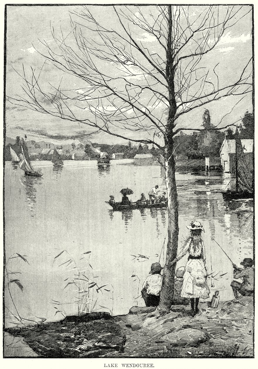 Lago Wendouree (gravura) de English School