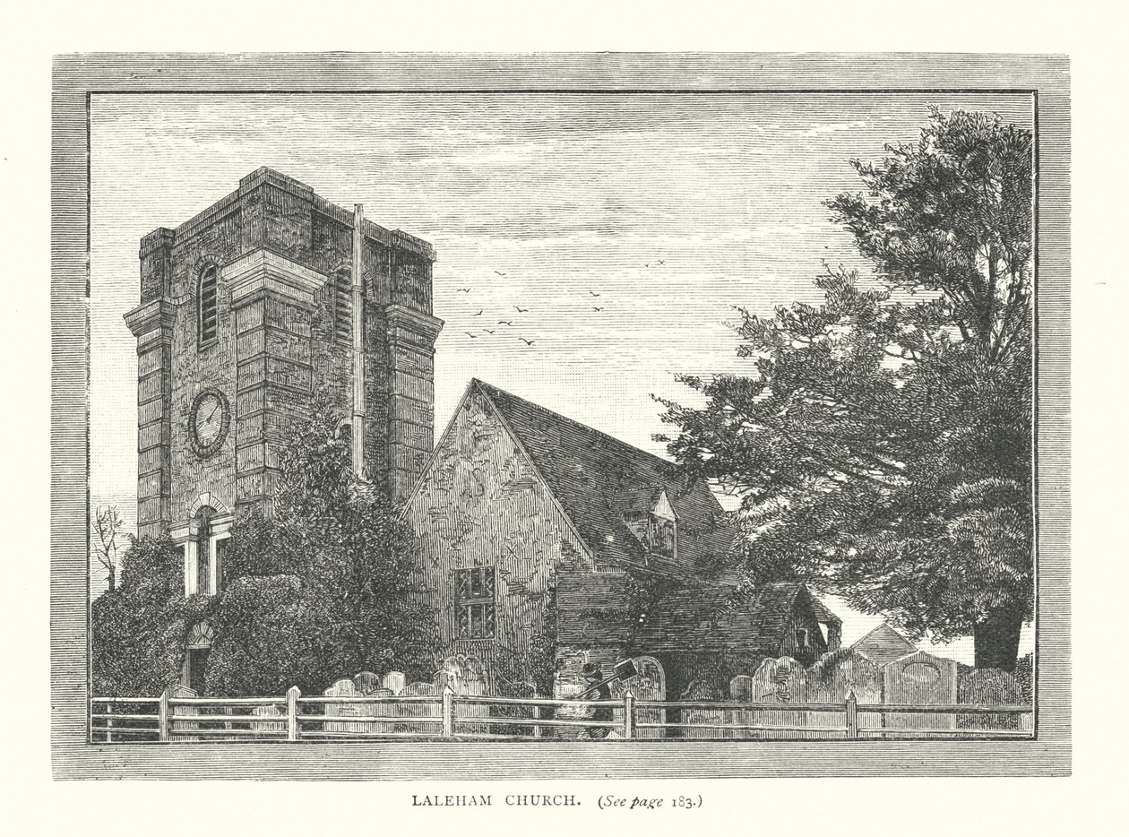 Igreja de Laleham (gravura) de English School