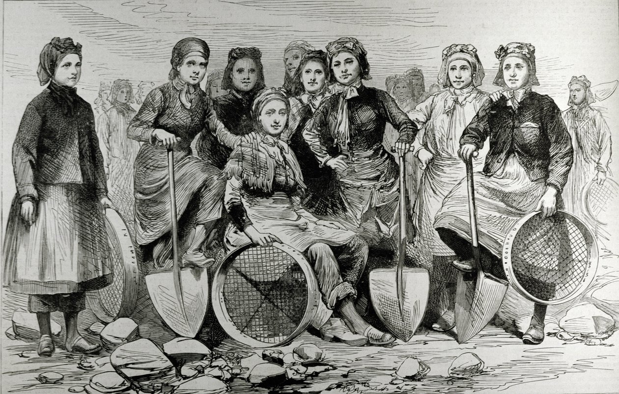 Lancashire Pit-Brow Women, de &39;The Illustrated London News&39;, 28 de maio de 1887 (gravura) de English School