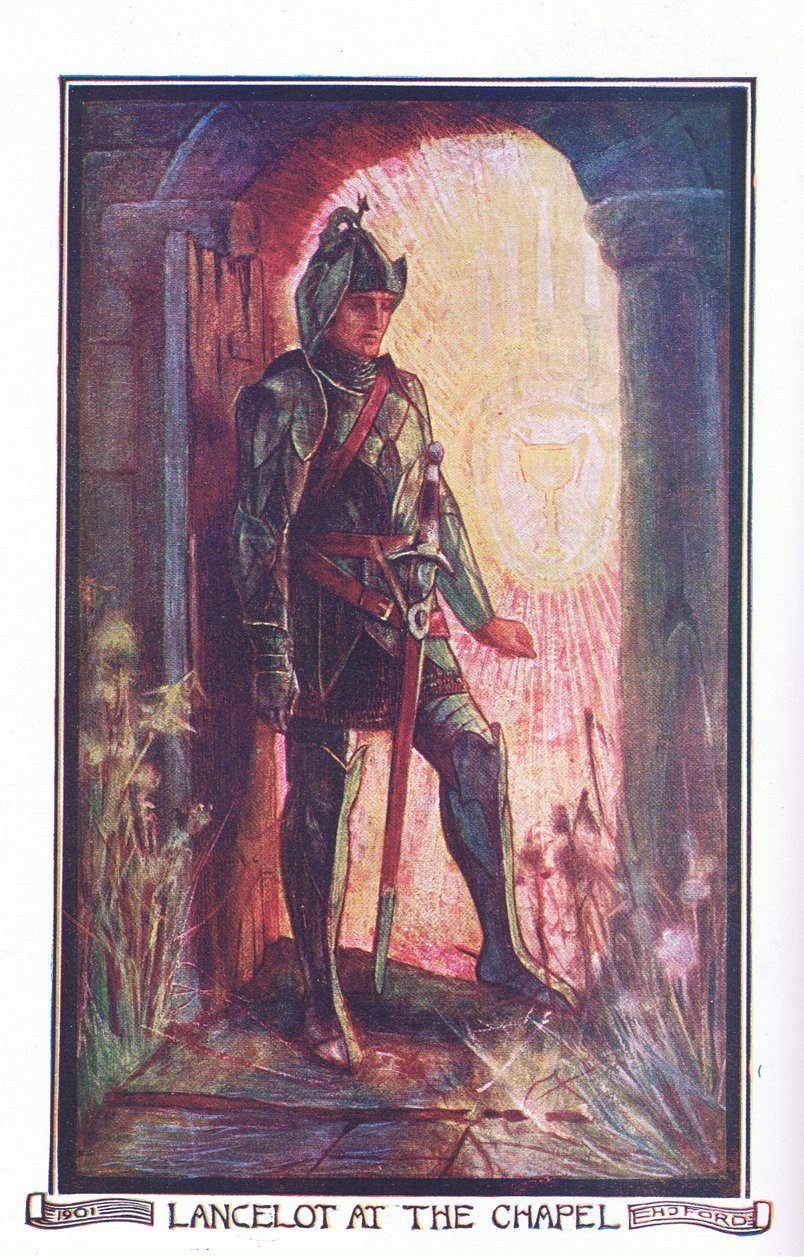 Lancelot na Capela, ilustração de 