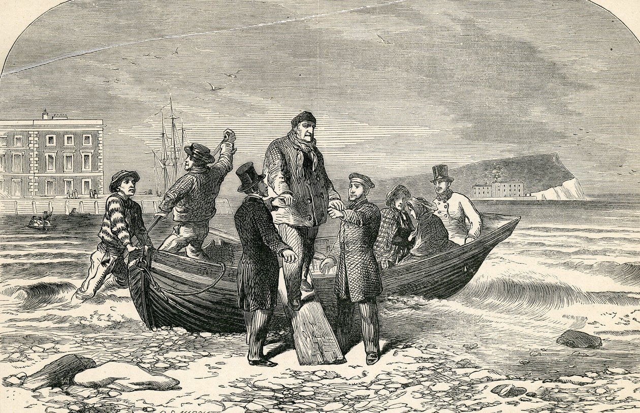 Aterrissagem de Louis Phillipe na Inglaterra, século XIX de English School