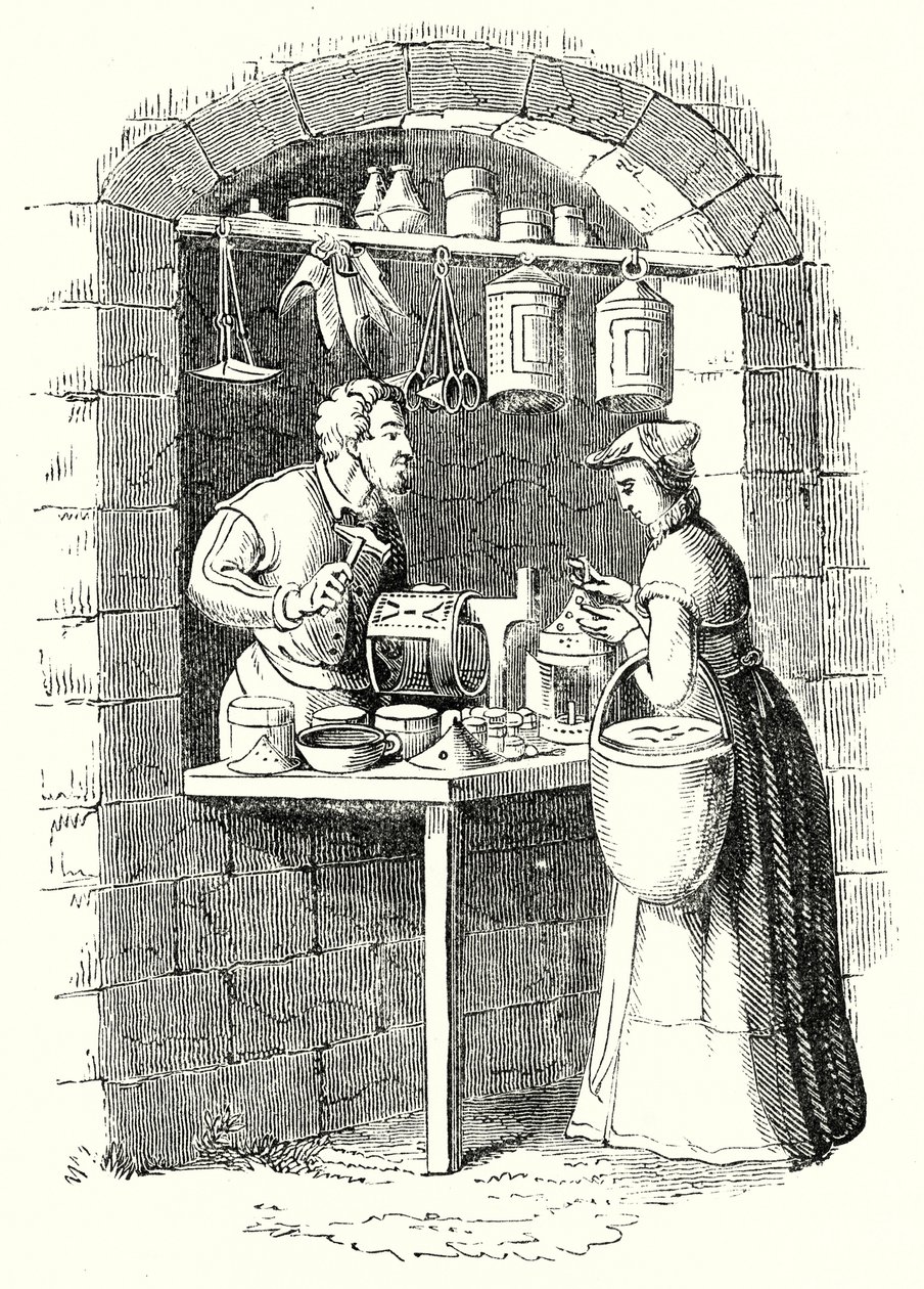 Fabricantes de lanternas (gravura) de English School
