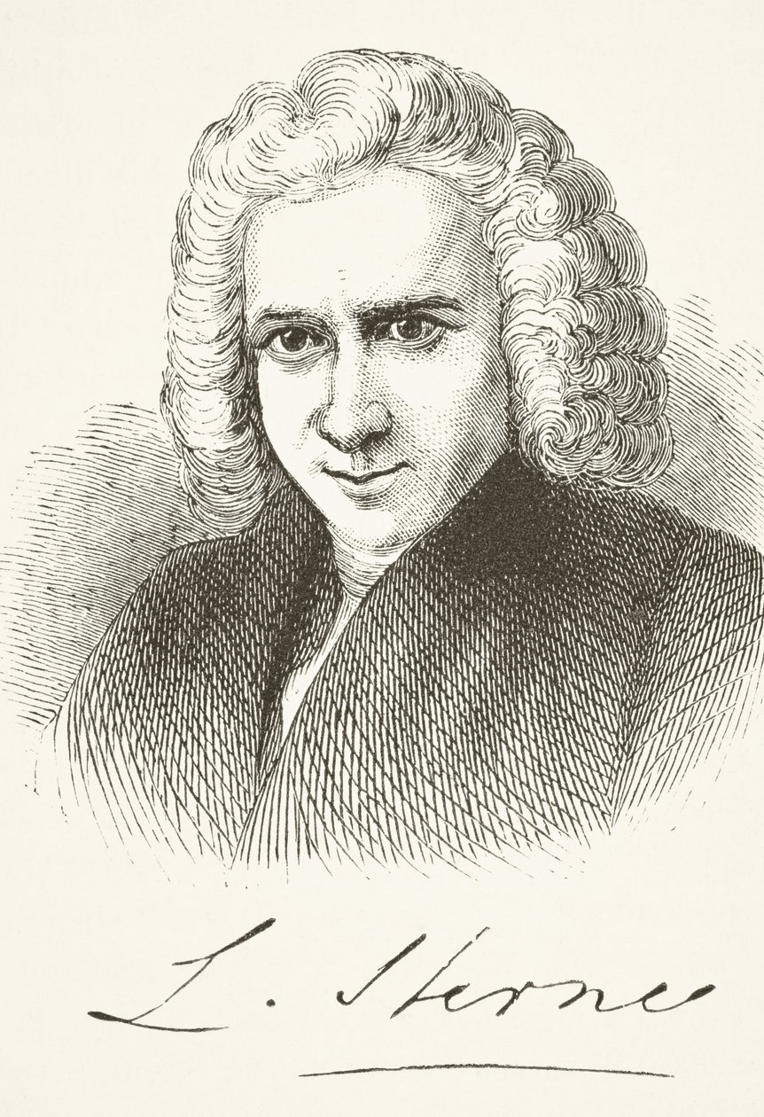 Laurence Sterne, de "A História Nacional e Doméstica da Inglaterra", de William Hickman Smith Aubrey (1858-1916) publicou Londres, c.1890 de English School