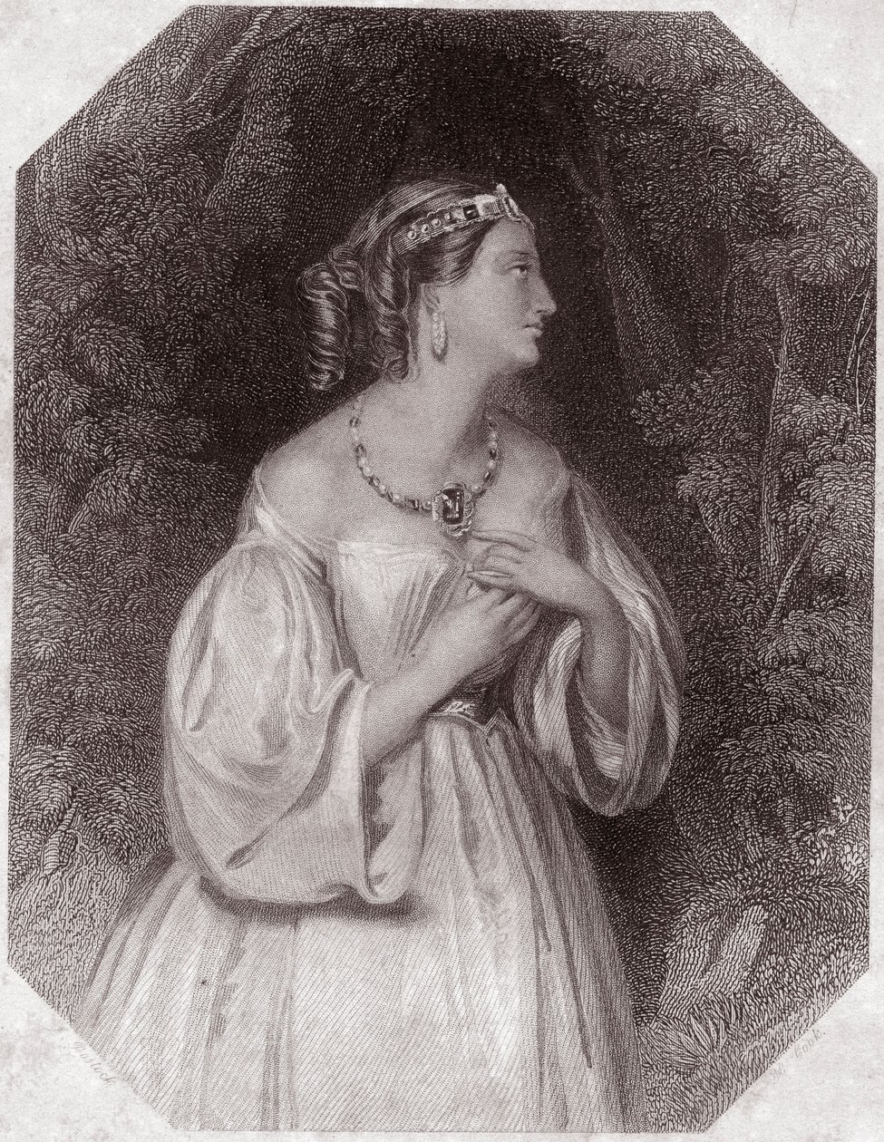 Lavinia, filha de Titus, noiva de Bassianus (Titus Andronicus ou La Tres Lamentable Roman Tragedie de Titus Andronicus) em - "Shakespeare