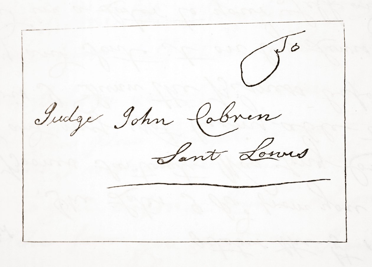 Carta de Daniel Boone ao juiz John Cobren, original de 5 de outubro de 1809 (ver também 619584) de English School