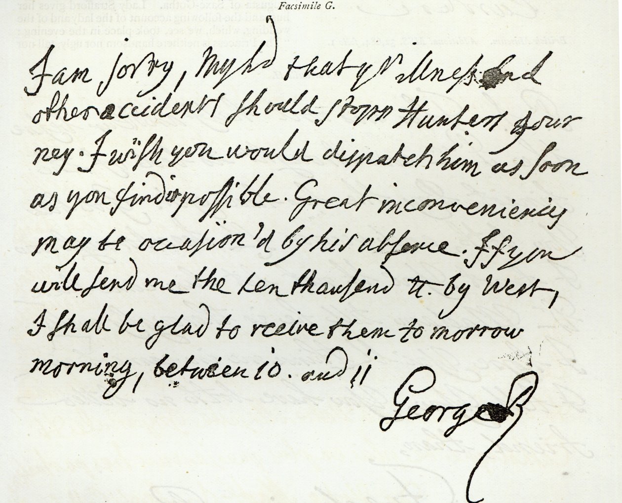 Carta de Jorge II ao Duque de Newcastle, 1759, publicada em &39;Leisure Hour&39;, 1891 de English School