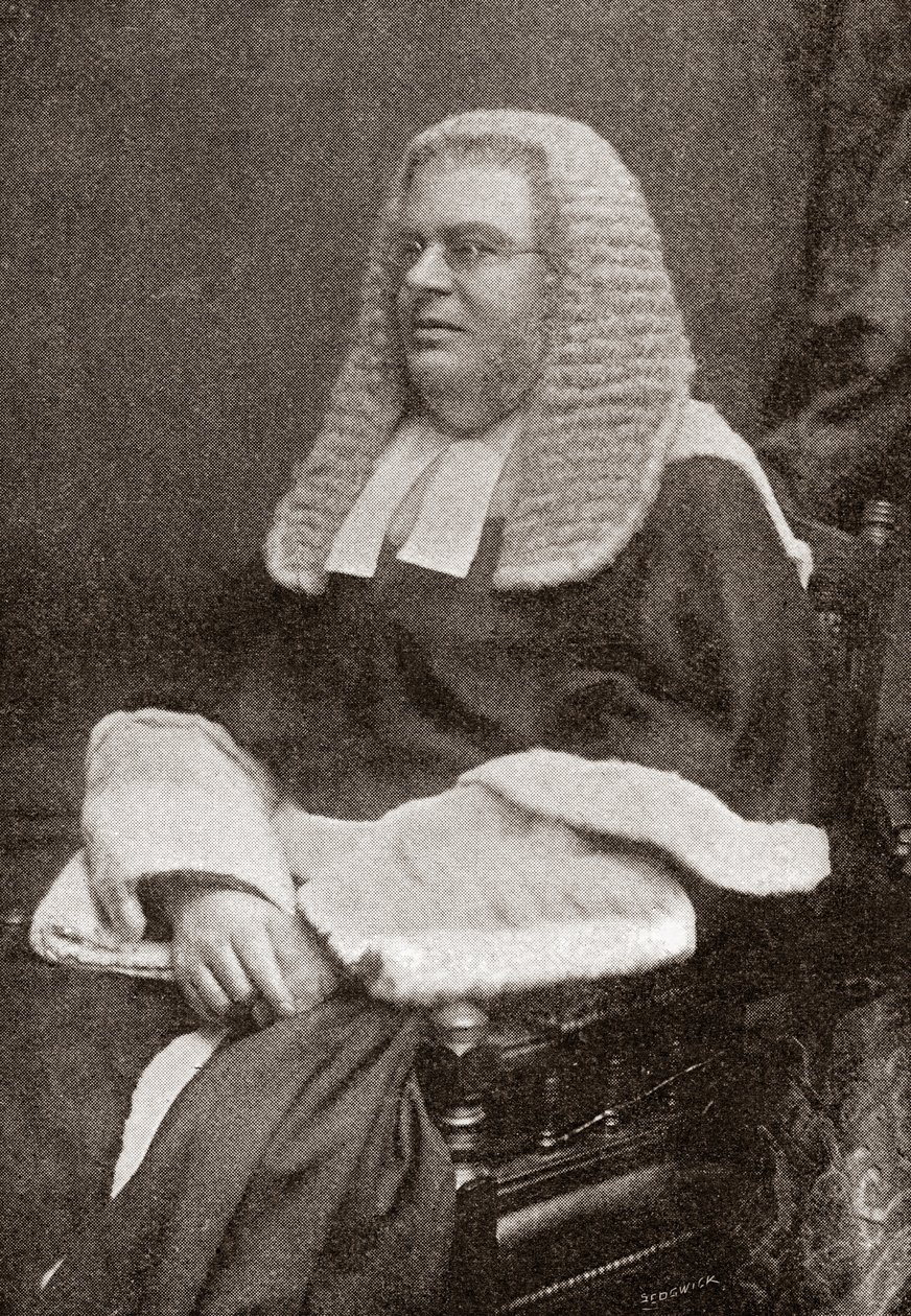 Lewis William Cave 1832 1897. Juiz britânico. Da revista The Strand Magazine, publicada em 1896 de English School