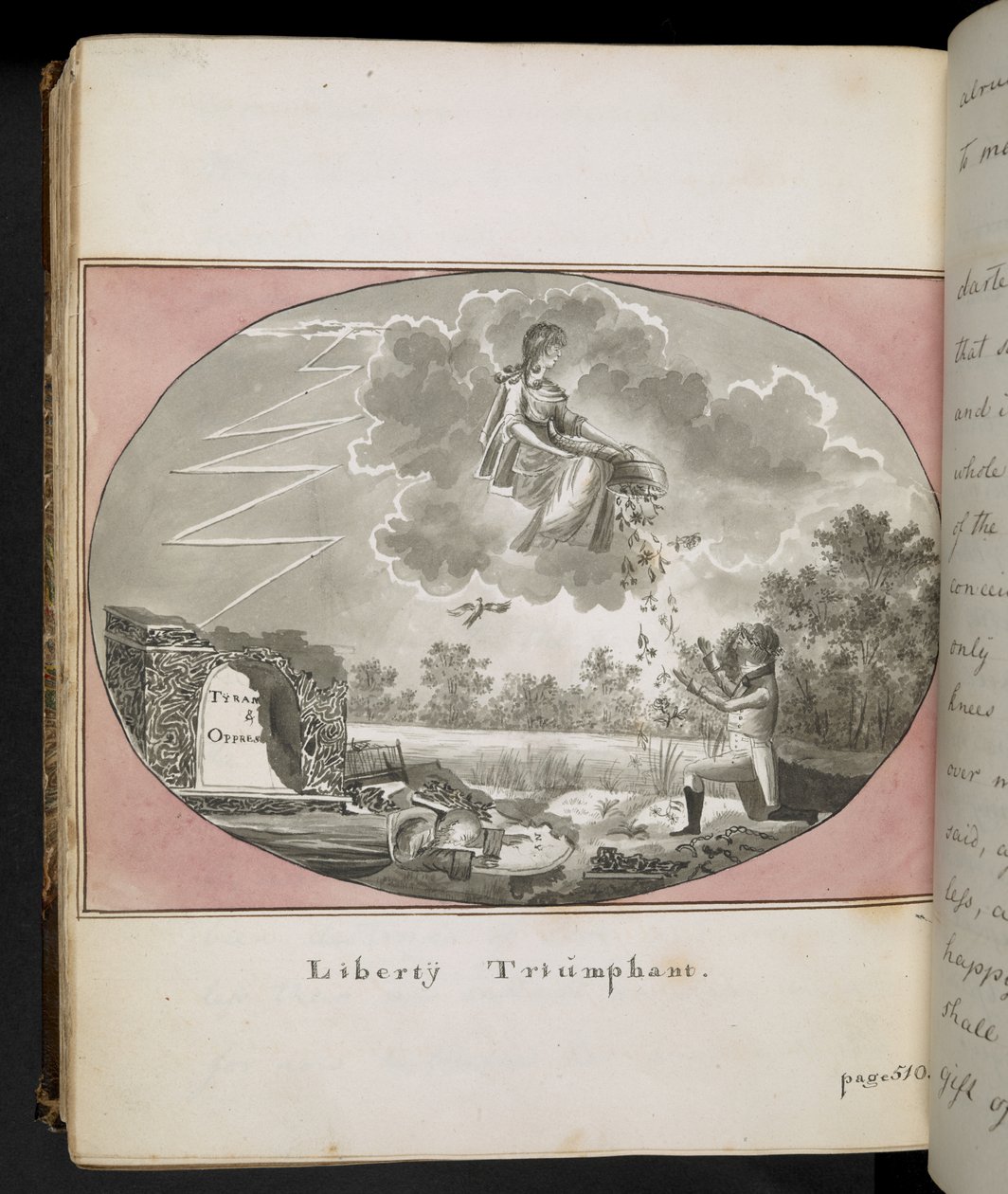 Liberty triunfante, "As Aventuras de Thomas Walter, como relacionado por um amigo:" a autobiografia de Jorgen Jorgensen, dedicada a William Jackson Hooker (gravura a cores) de English School
